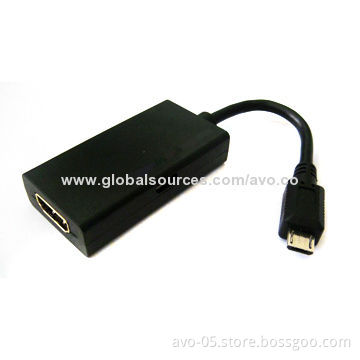 MHL to HDMI Female TV-Out Adapter, Supports 1,080p HD Video and Digital Audio